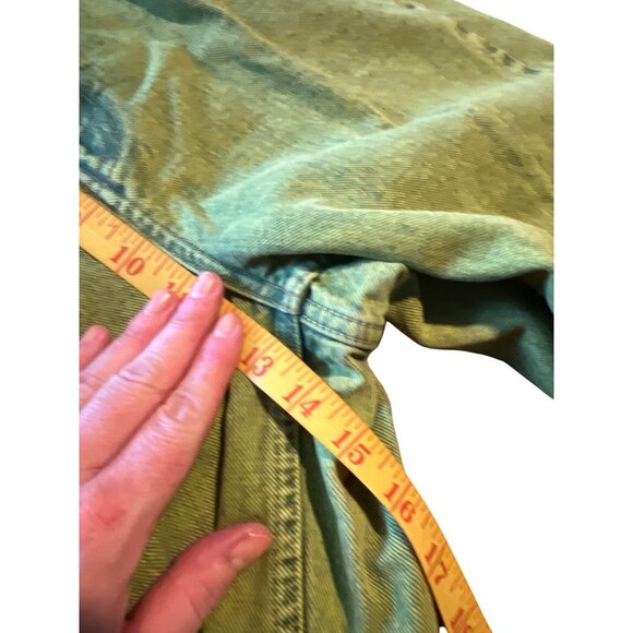 BDG Urban Outfitters High-Rise Baggy Jeans Size 29 Green Denim Wide Leg - Picture 6 of 7